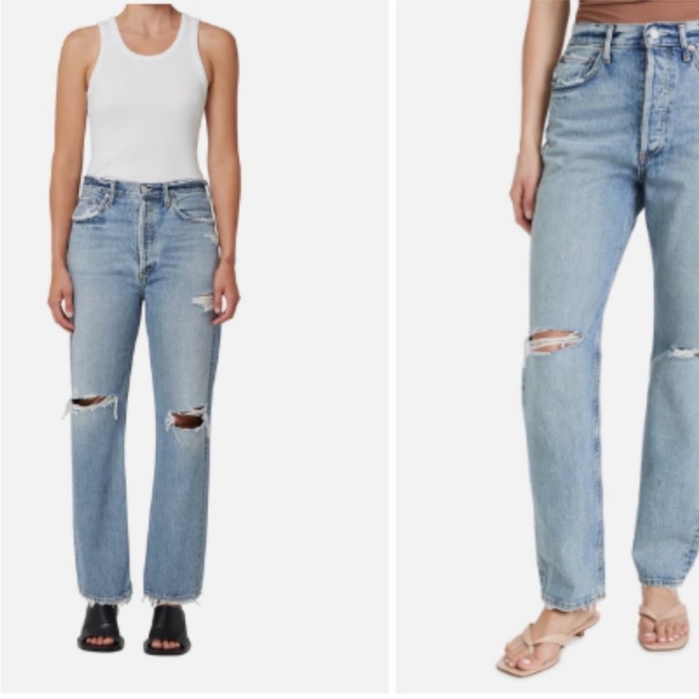 NWT Agolde 90s Relaxed Distressed Jeans in Isolate size 32